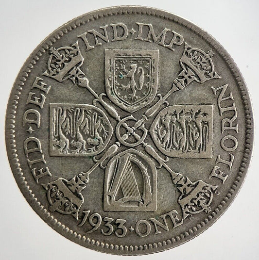 1933 George V Florin Silver Coin | Fine Collectable Grade