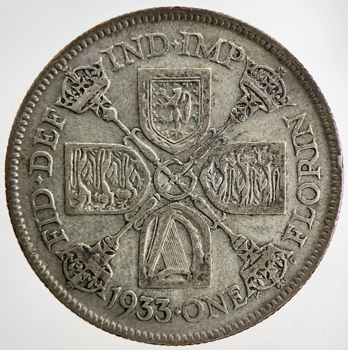 1933 George V Florin Silver Coin | Fine Collectable Grade