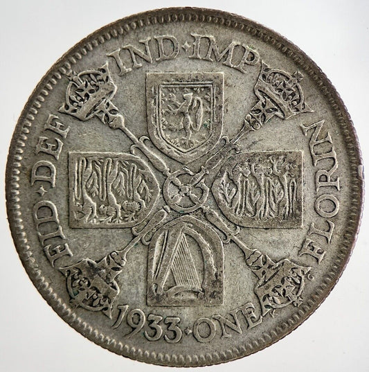 1933 George V Florin Silver Coin | Fine Collectable Grade
