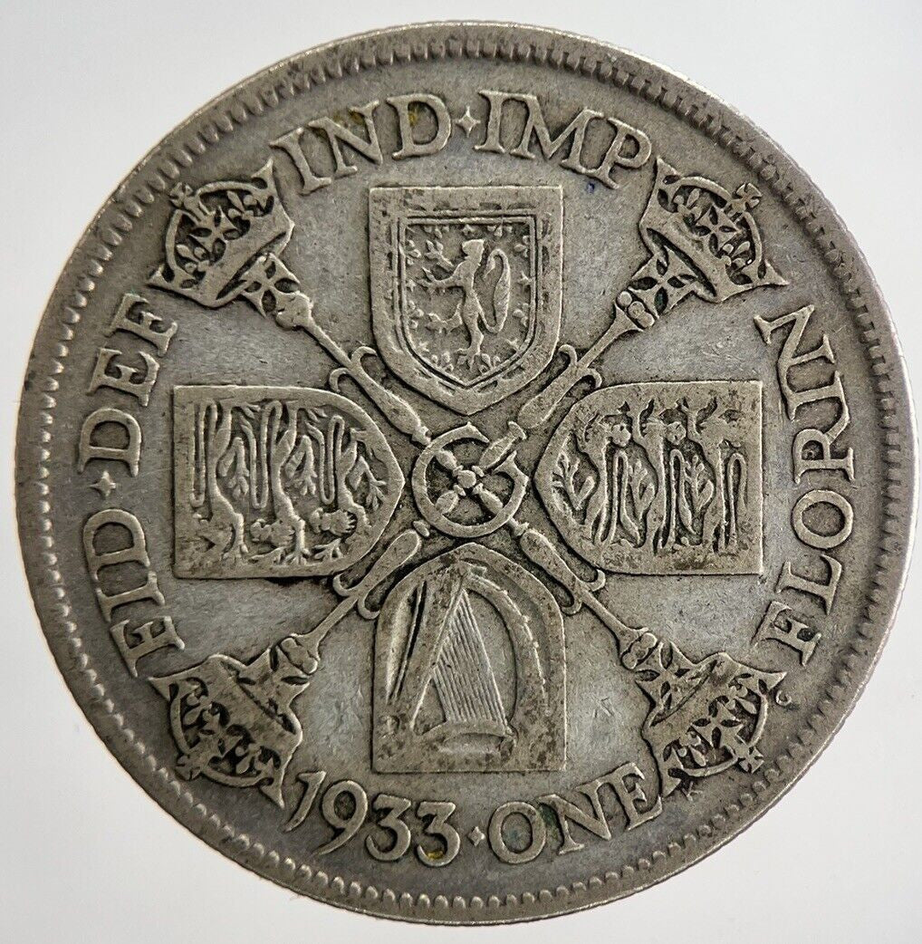 1933 George V Florin Silver Coin | Fine Collectable Grade