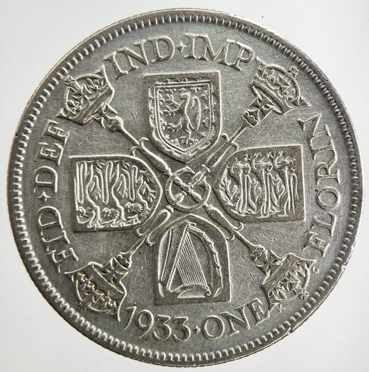 1933 George V Florin Silver Coin | Fine Collectable Grade