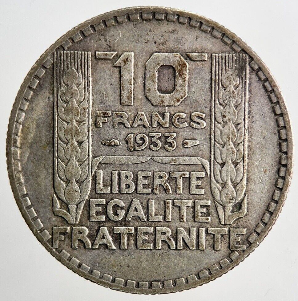 1933 France 10 Francs Silver Coin | Fine Collectable Grade | a6637