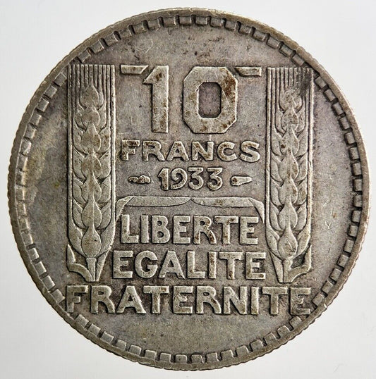 1933 France 10 Francs Silver Coin | Fine Collectable Grade | a6637