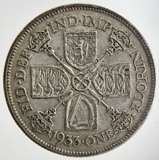 1933 George V Florin Silver Coin | Fine Collectable Grade
