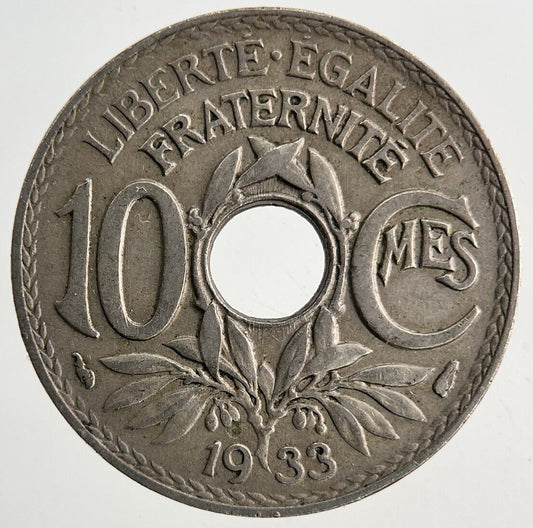 1933 France 10 Centimes Coin | Fine Collectable Grade
