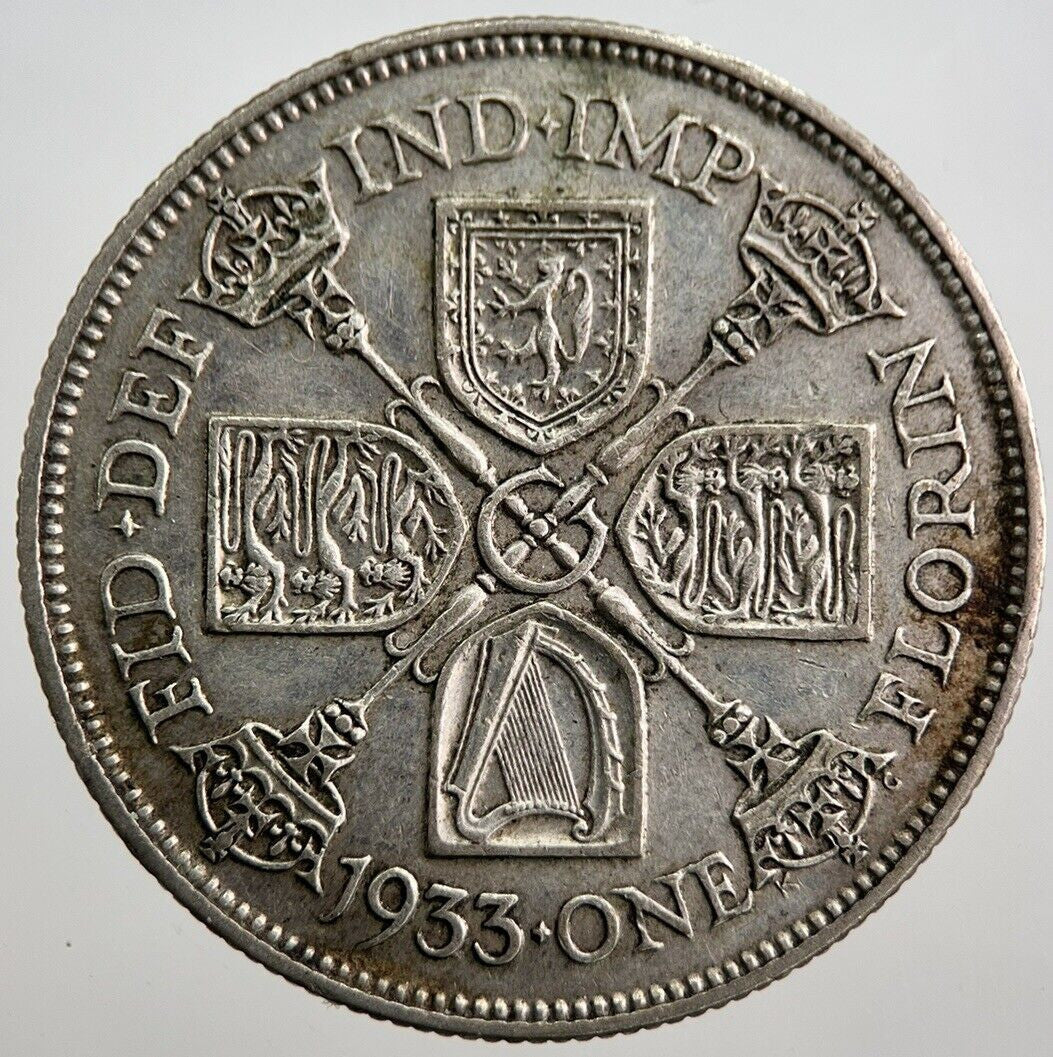 1933 George V Florin British Silver Coin | Very High Grade | a8061