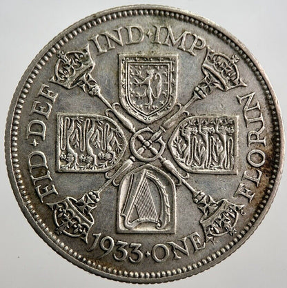 1933 George V Florin British Silver Coin | Very High Grade | a8061