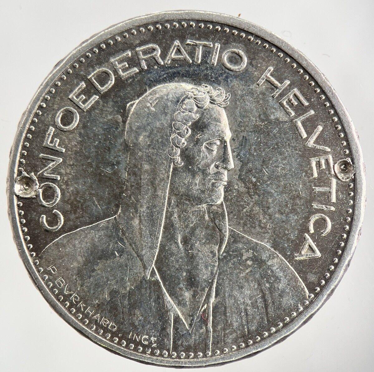 1932 Switzerland Swiss 5 Franc Silver Coin | Fine Collectable Grade