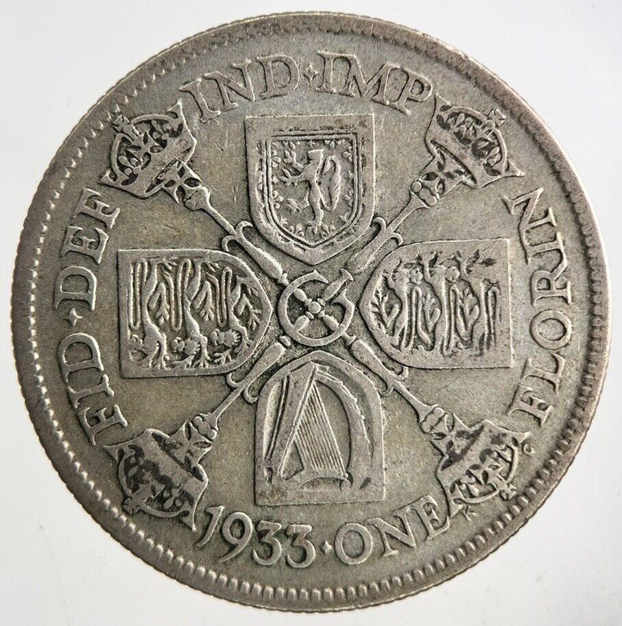 1933 George V Florin Silver Coin | Fine Collectable Grade