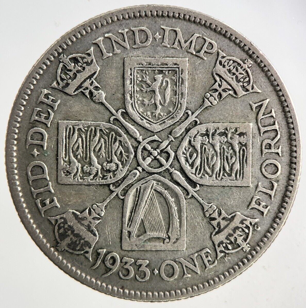 1933 George V Florin Silver Coin | Fine Collectable Grade