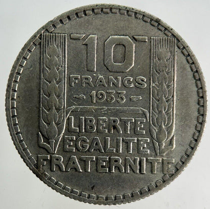 1933 France 10 Franc Silver Coin | Fine Collectable Grade