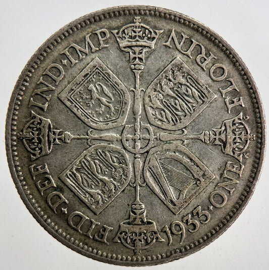 1933 George V Florin Silver Coin | Fine Collectable Grade