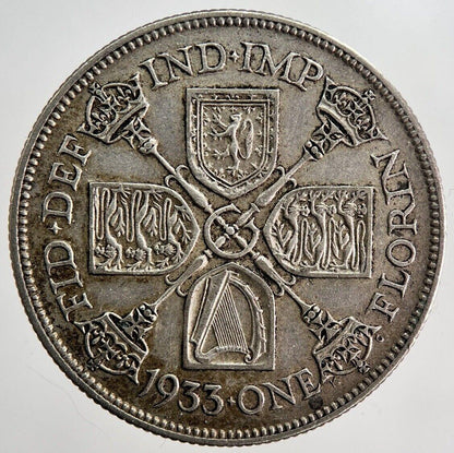 1933 George V Florin Silver Coin | Very High Grade | a6253