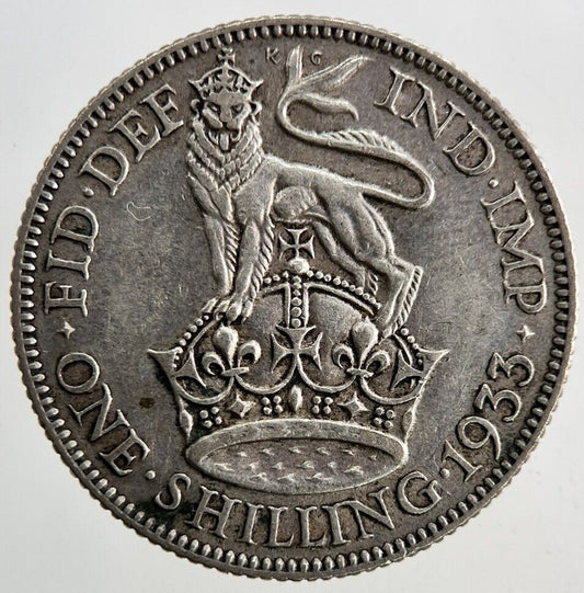 1933 George V Shilling Silver Coin | Fine Collectable Grade