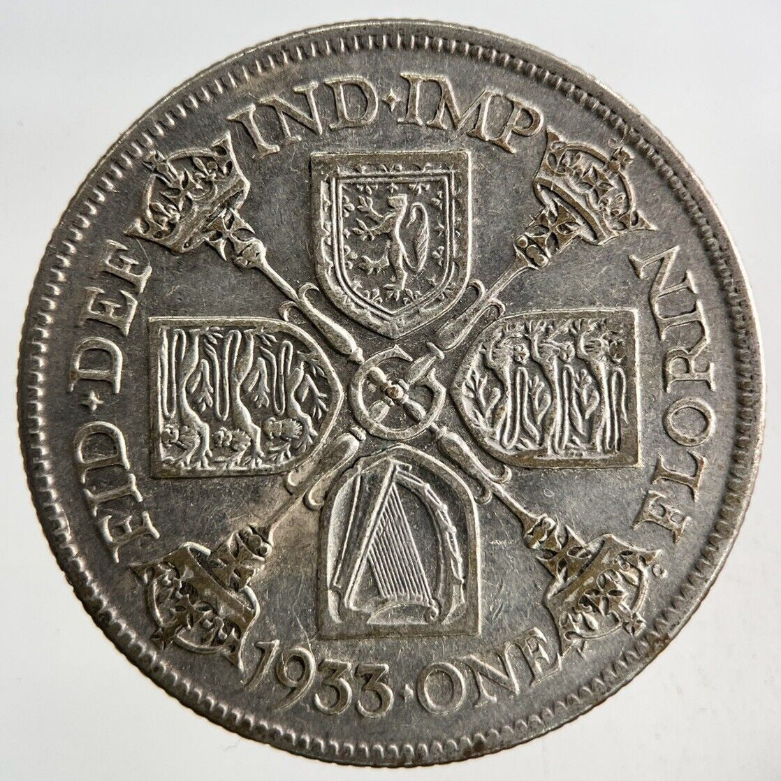 1933 George V Florin Silver Coin | Very High Grade