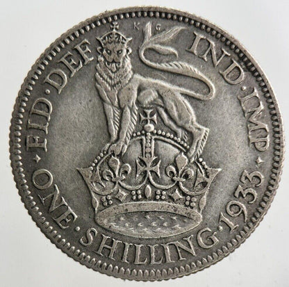 1933 George V Shilling Silver Coin | Fine Collectable Grade