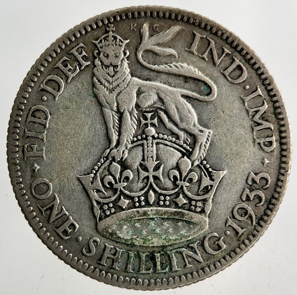 1933 George V Shilling Silver Coin | Fine Collectable Grade