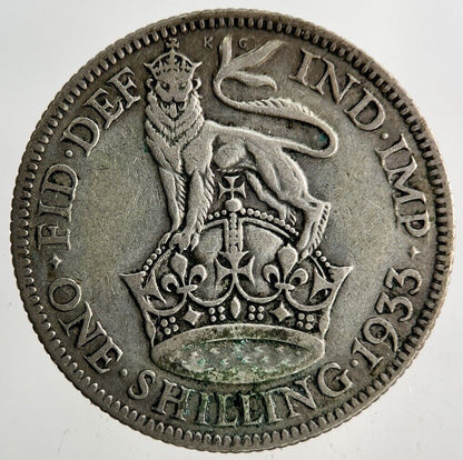 1933 George V Shilling Silver Coin | Fine Collectable Grade