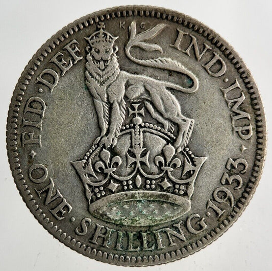 1933 George V Shilling Silver Coin | Fine Collectable Grade