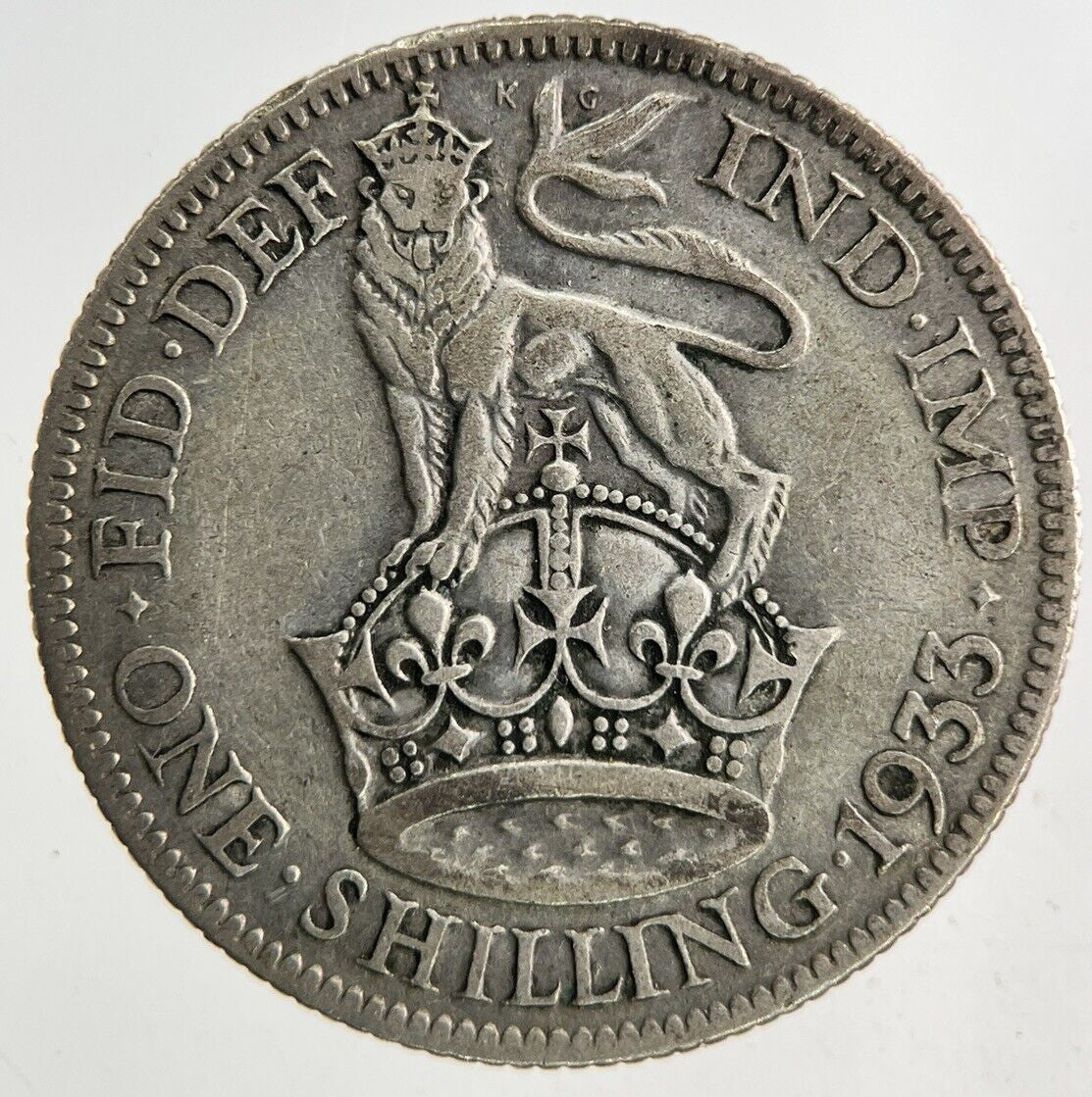 1933 George V One Shilling Silver Coin | Fine Collectable Grade