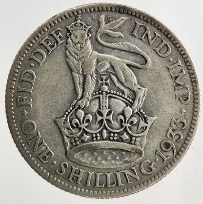 1933 George V One Shilling Silver Coin | Fine Collectable Grade