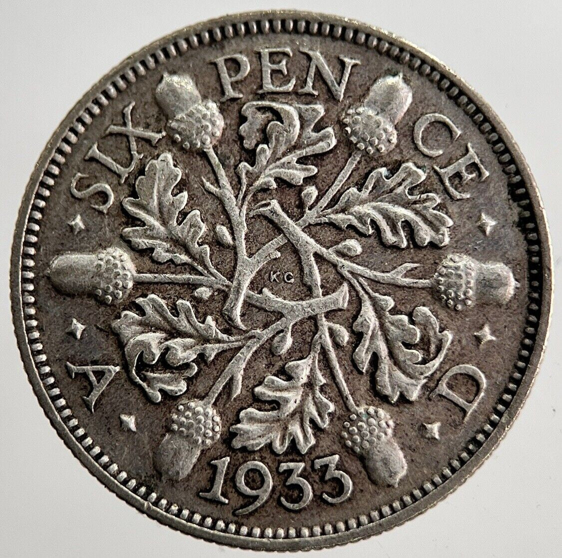 1933 George V Sixpence Silver Coin | Very High Grade | a8617