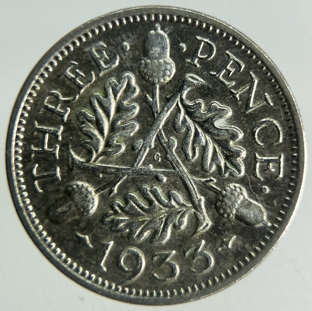 1933 George V Threepence Silver Coin | Fine Collectable Grade