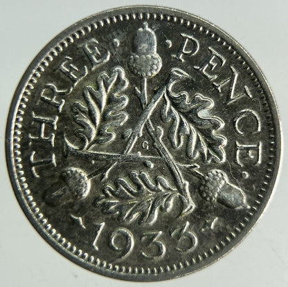 1933 George V Threepence Silver Coin | Fine Collectable Grade