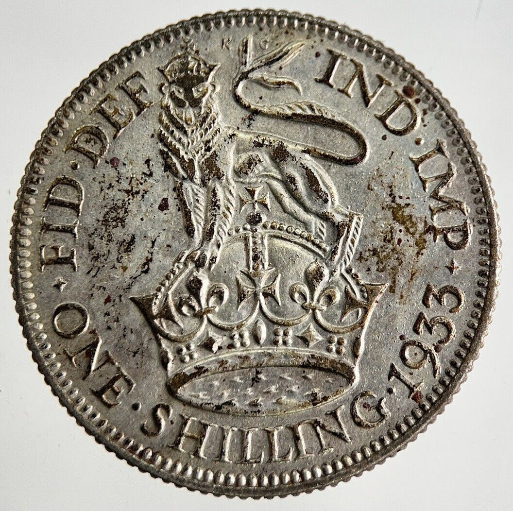 1933 George V Shilling Silver Coin | Very High Grade | a8781