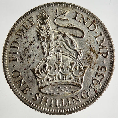 1933 George V Shilling Silver Coin | Very High Grade | a8781