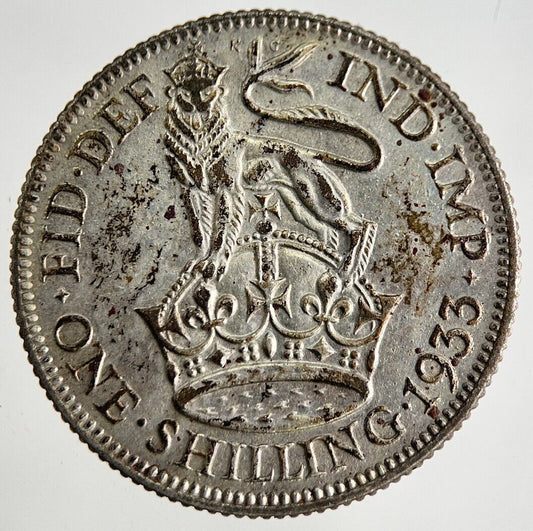 1933 George V Shilling Silver Coin | Very High Grade | a8781