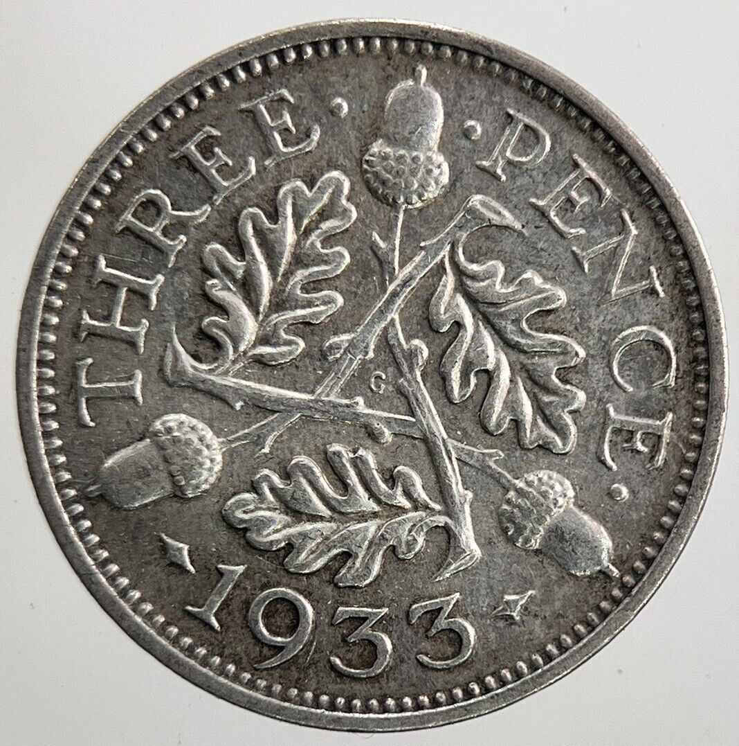 1933 George V Threepence Silver Coin | Very High Grade