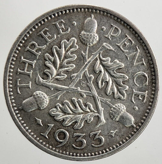1933 George V Threepence Silver Coin | Very High Grade