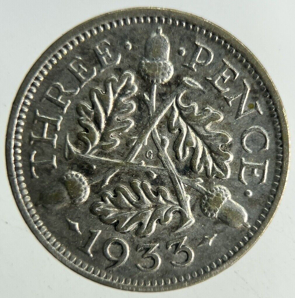 1933 George V Threepence Silver Coin | Fine Collectable Grade