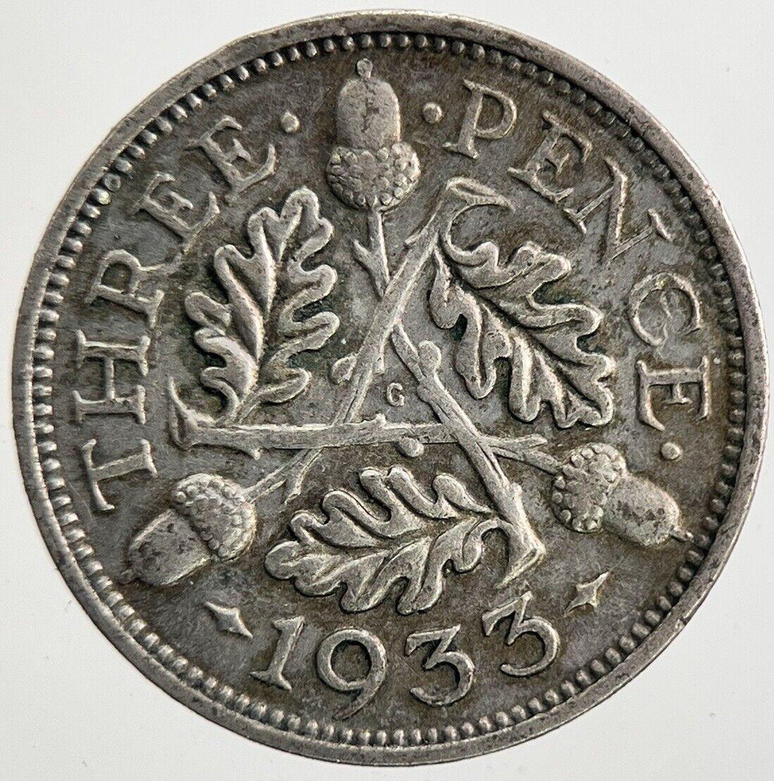 1933 George V Threepence Silver Coin | Very High Grade