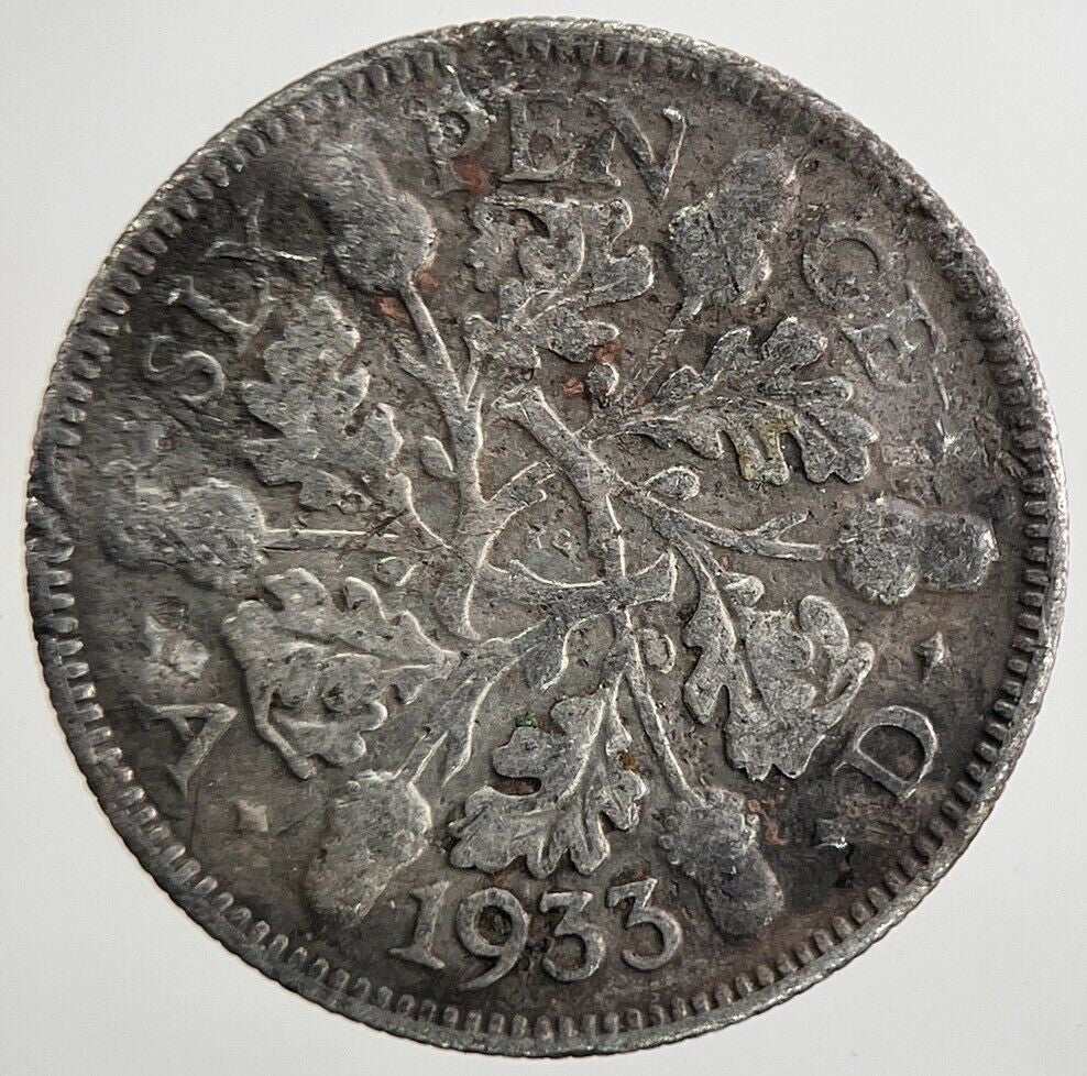 1933 George V Sixpence Silver Coin | Collectable Grade