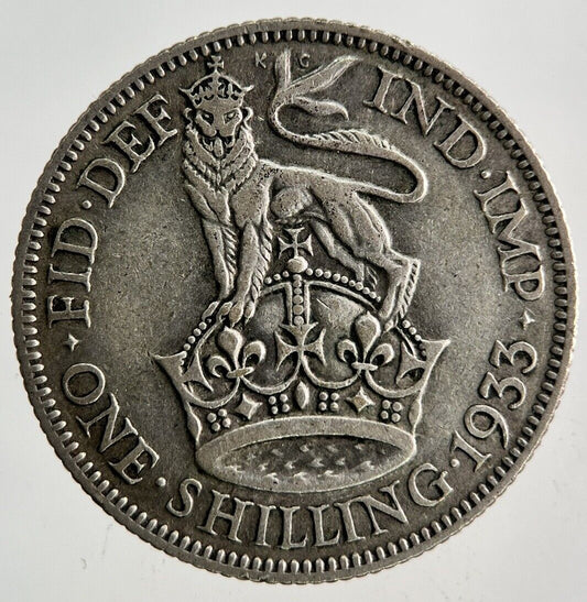 1933 George V Shilling Silver Coin | Fine Collectable Grade
