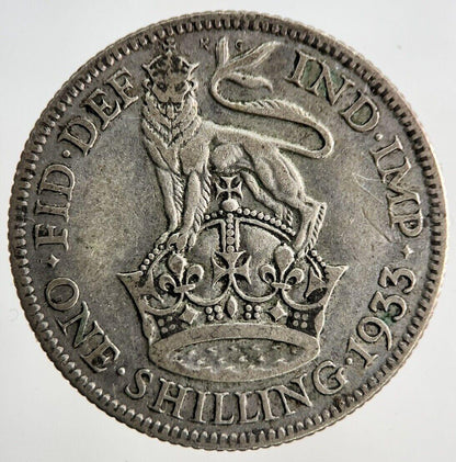 1933 George V Shilling Silver Coin | Fine Collectable Grade