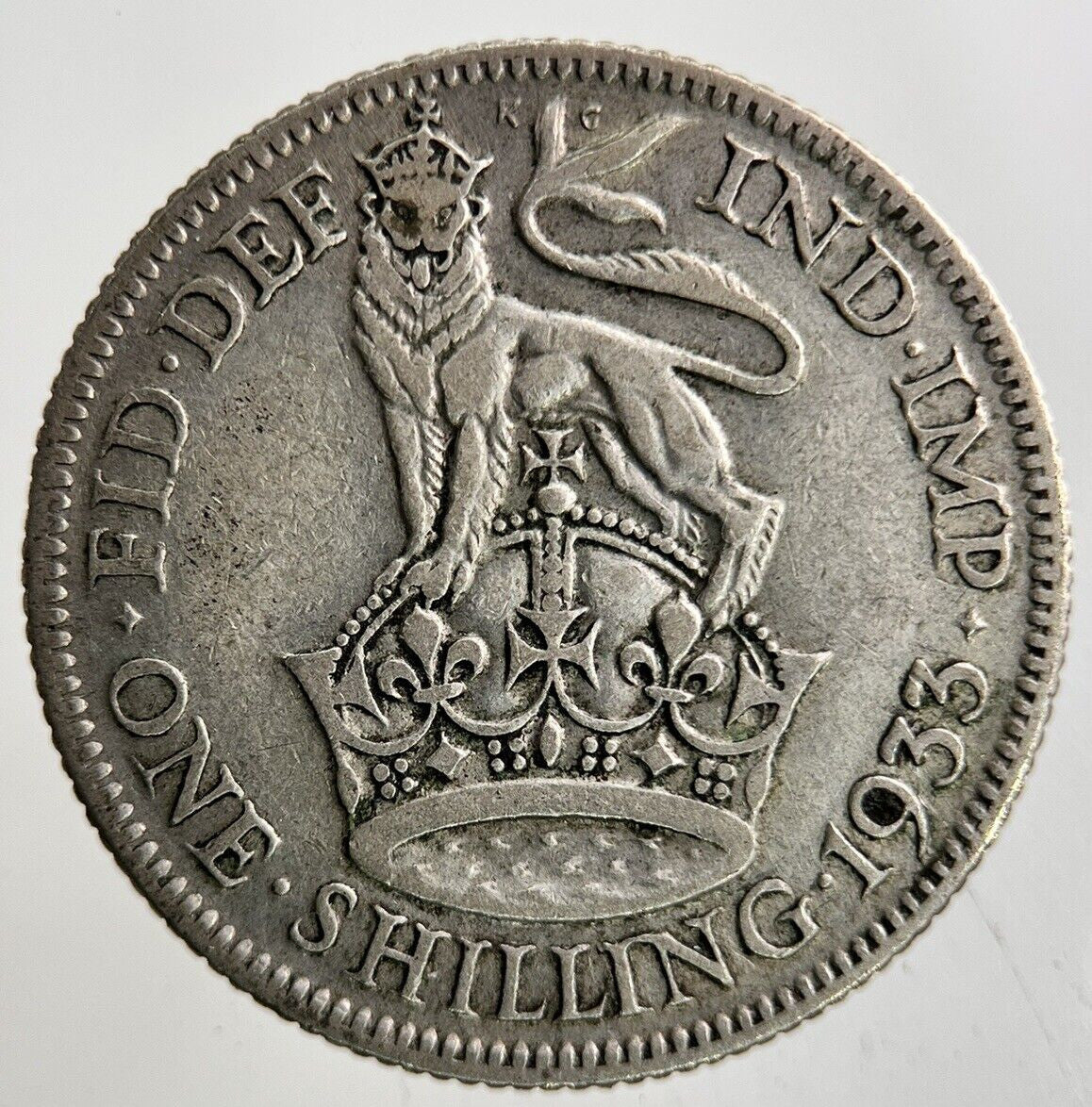 1933 George V Shilling Silver Coin | Fine Collectable Grade