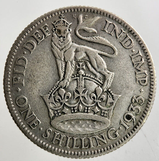 1933 George V Shilling Silver Coin | Fine Collectable Grade