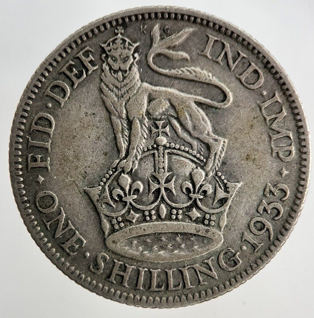 1933 George V Shilling Silver Coin | Fine Collectable Grade