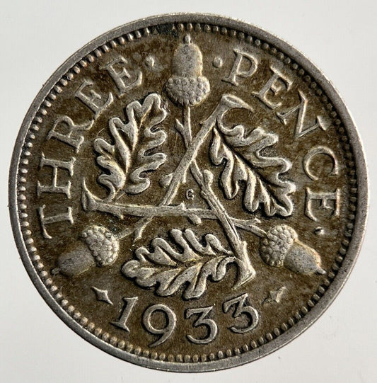 1933 George V Threepence Silver Coin | Very High Grade