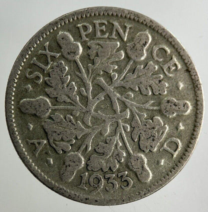 1933 George V Sixpence Silver Coin | Collectable Grade