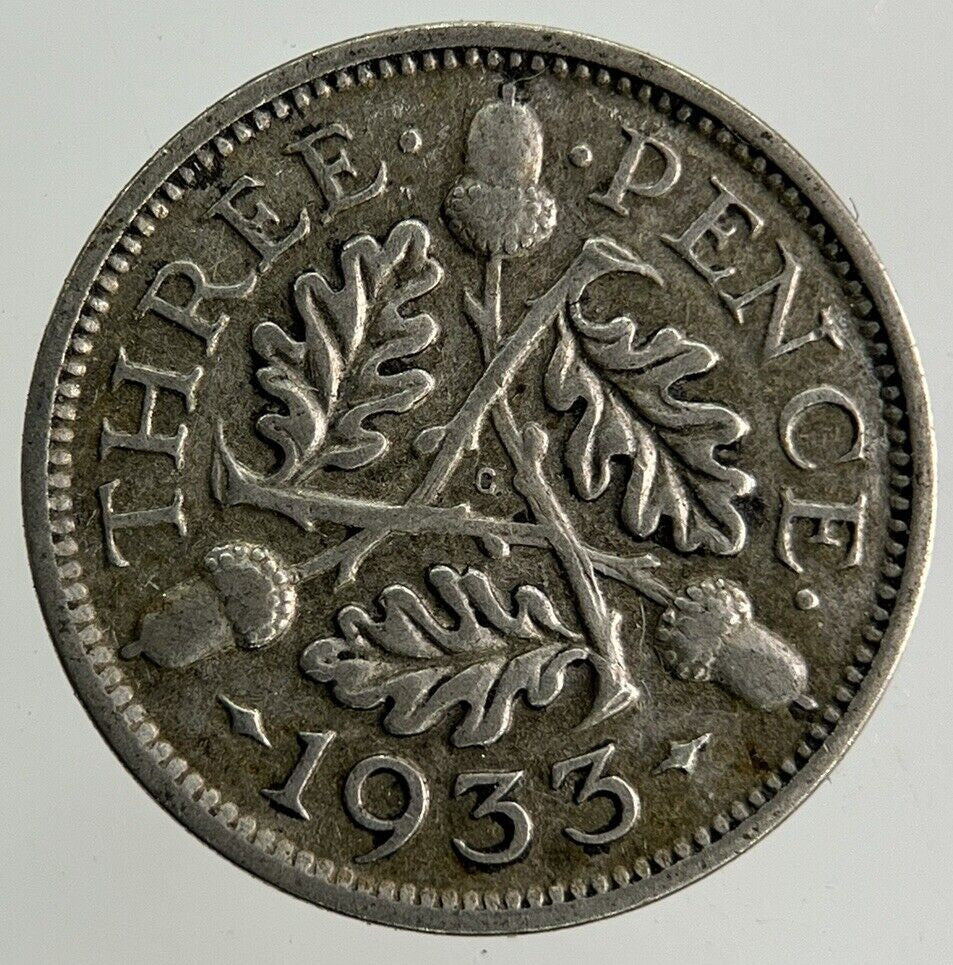 1933 George V Threepence Silver Coin | Fine Collectable Grade