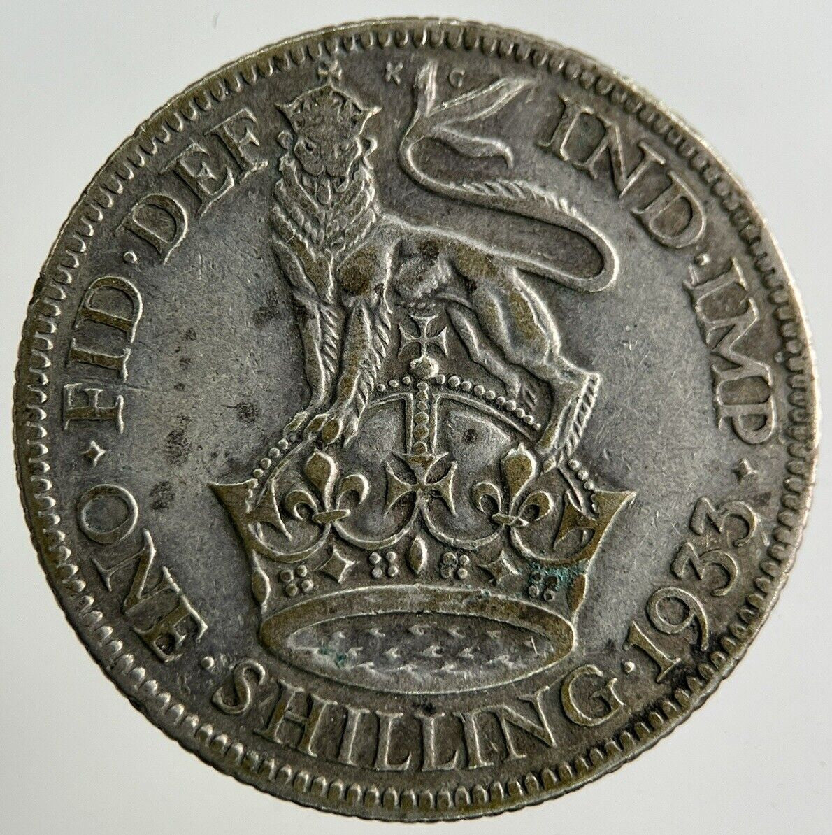 1933 George V Shilling Silver Coin | Fine Collectable Grade