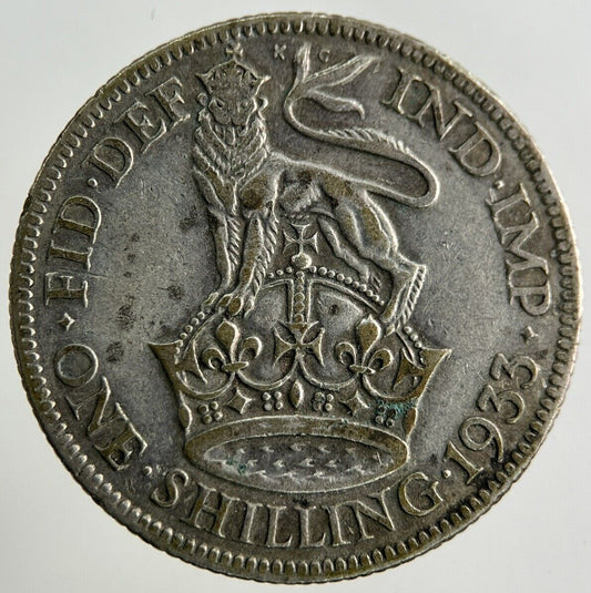 1933 George V Shilling Silver Coin | Fine Collectable Grade