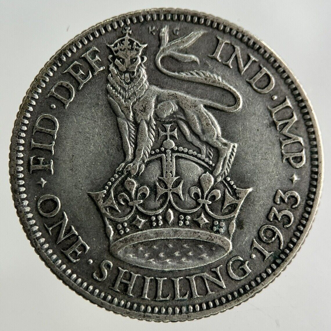 1933 George V Shilling Silver Coin | Fine Collectable Grade