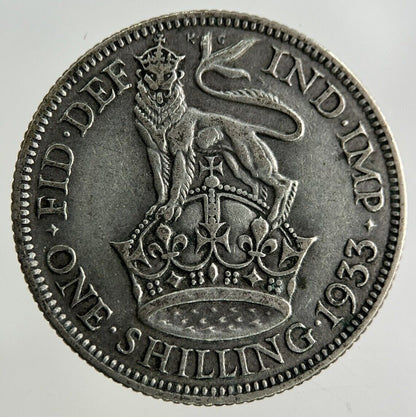 1933 George V Shilling Silver Coin | Fine Collectable Grade