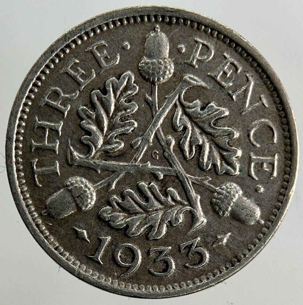 1933 George V Threepence Silver Coin | Fine Collectable Grade