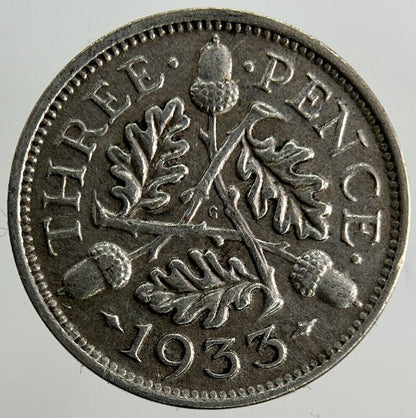 1933 George V Threepence Silver Coin | Fine Collectable Grade